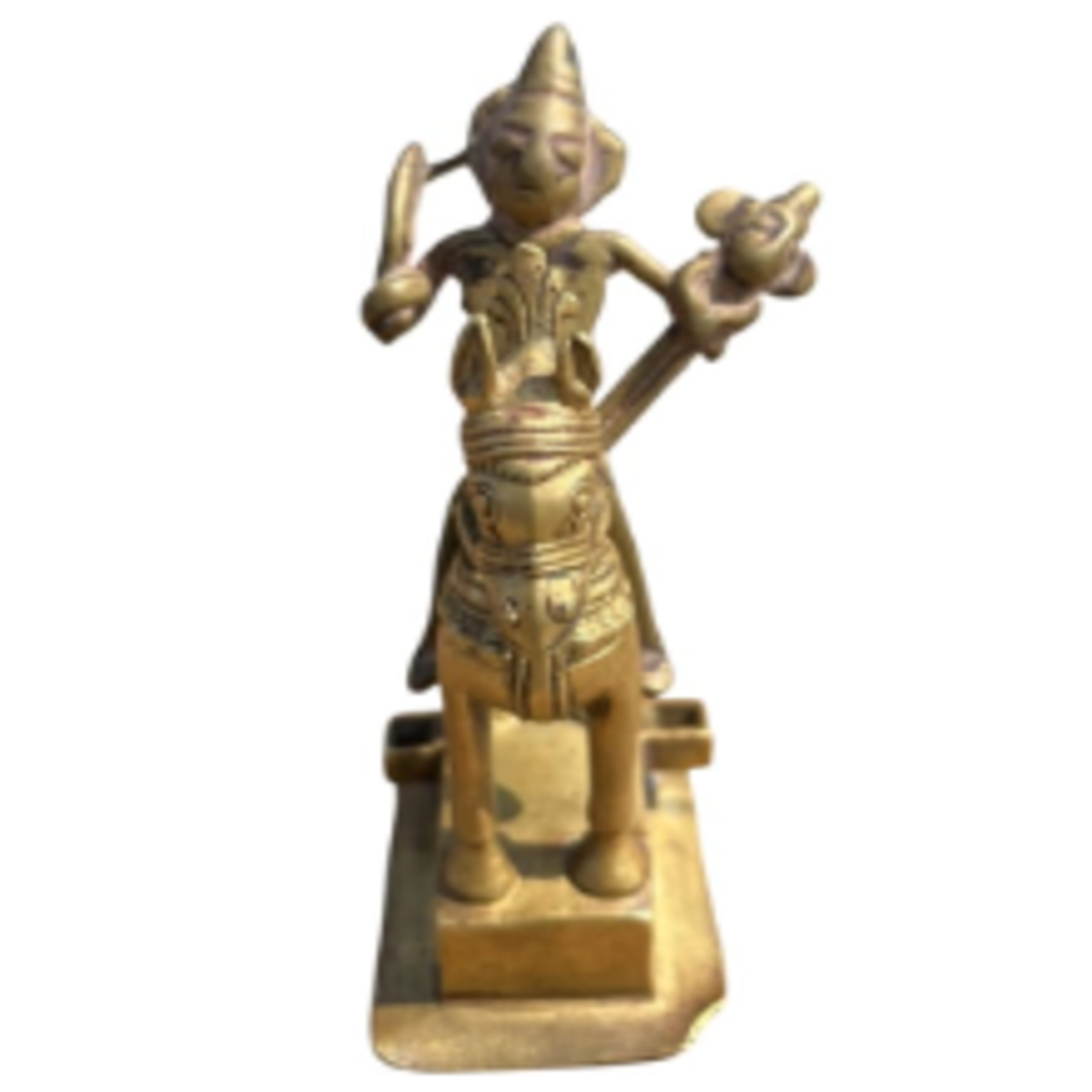 METANT000003 - God on Horse Statue - Brass